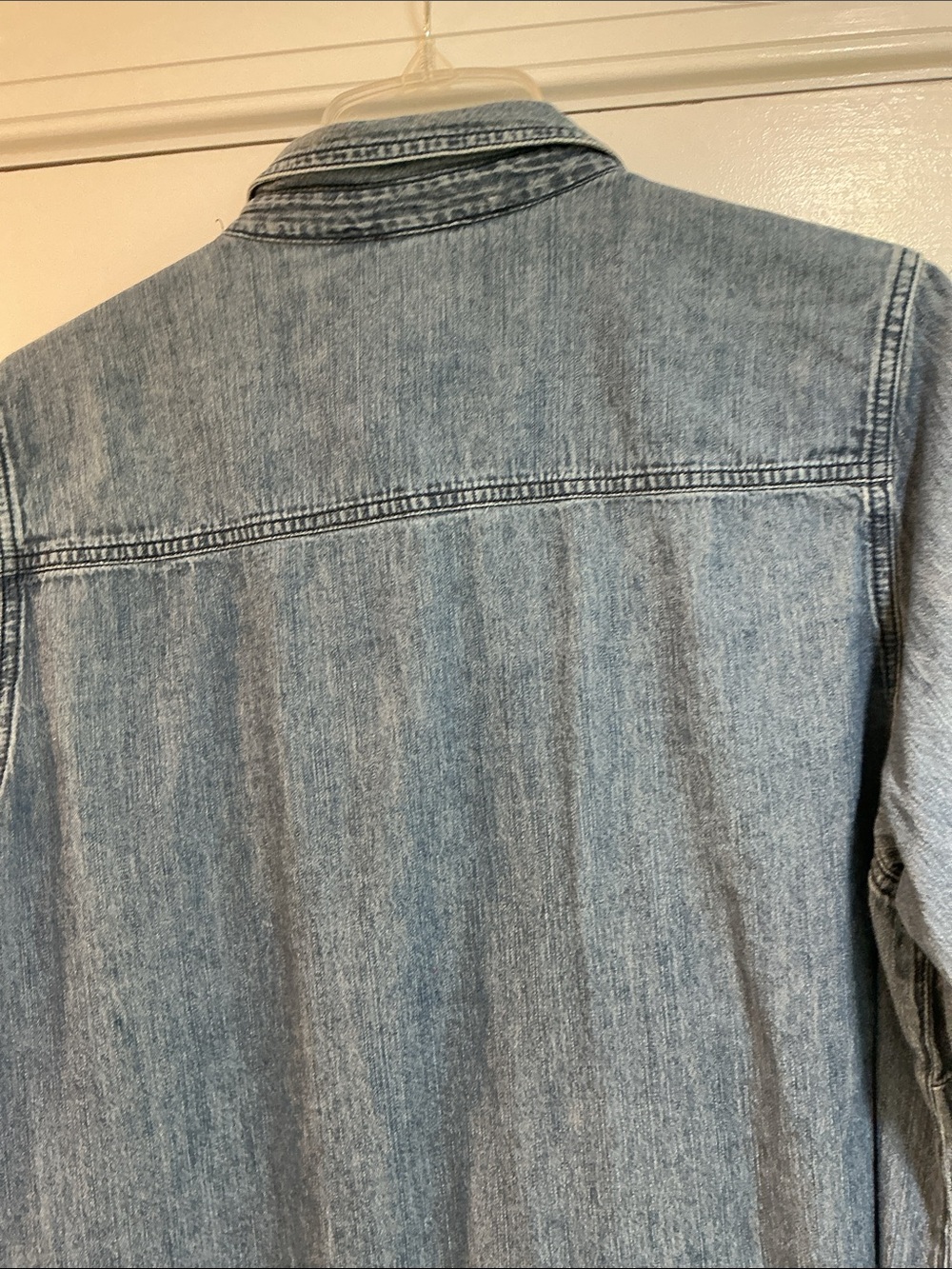 Jones New York Blue Denim Snap Front Shirt - Picture 6 of 8